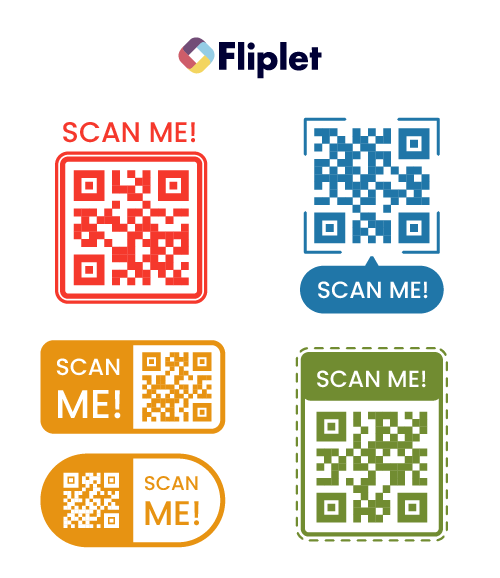 QR code frames 3 mockup preview