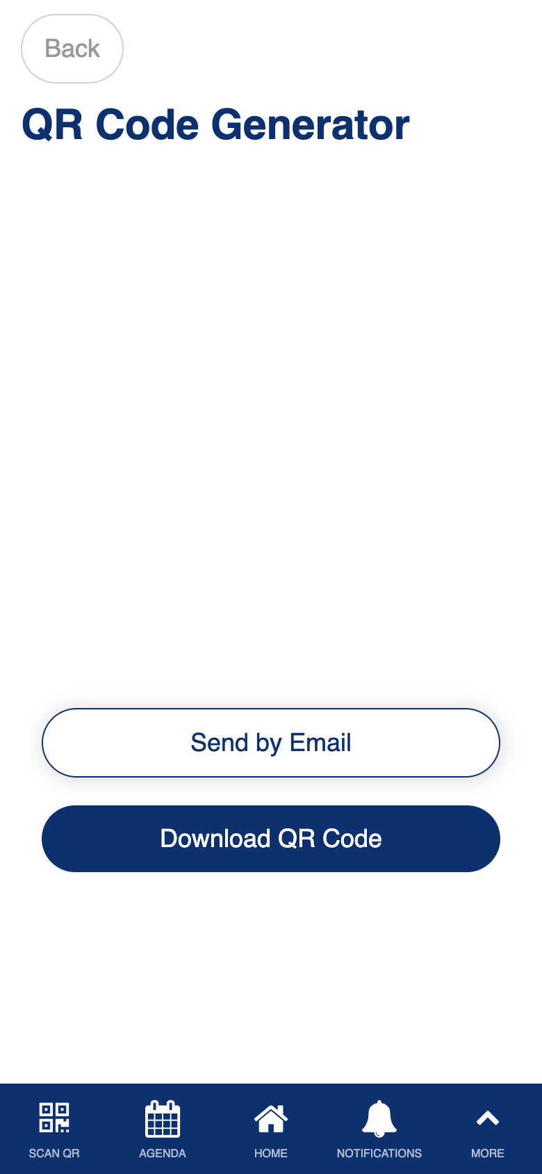 Generate QR code screen