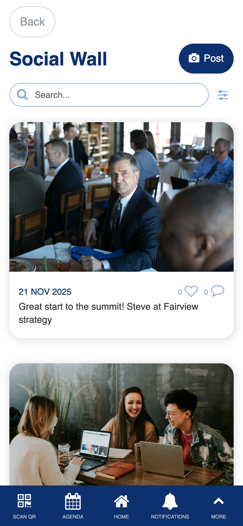 Social wall feed