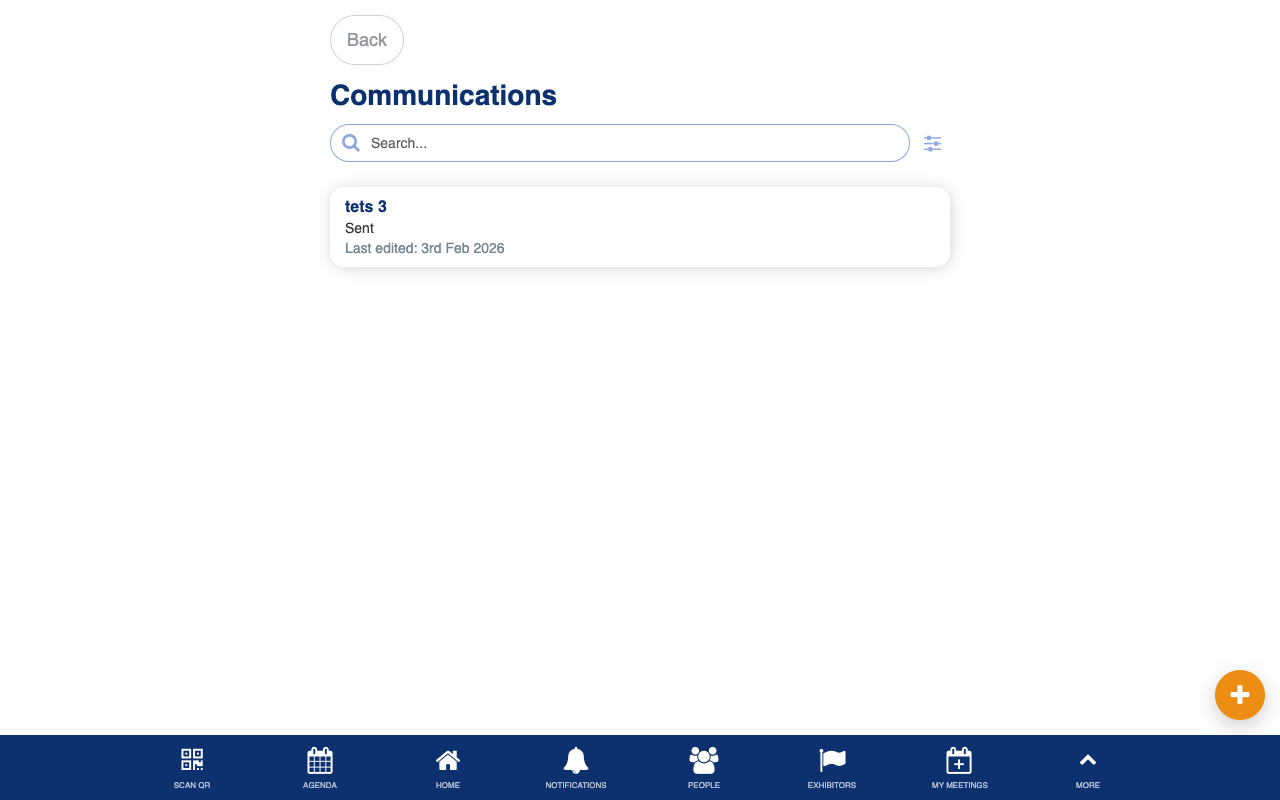 Communications dashboard