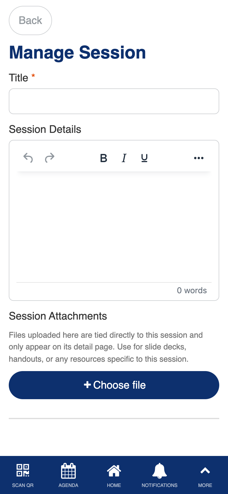 Speaker manage agenda